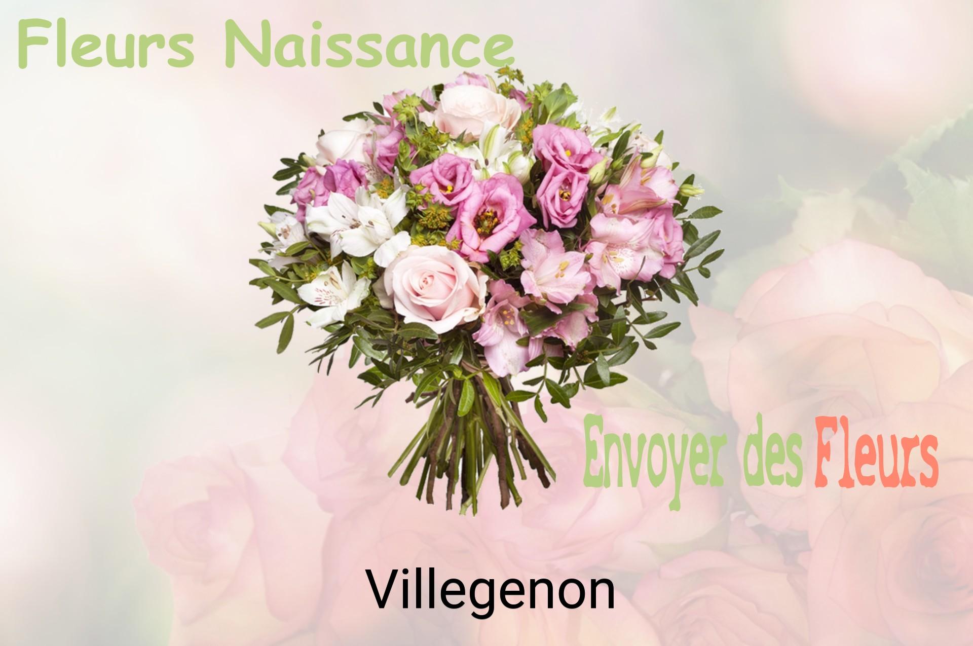 Bouquet de fleurs de naissance livré à Villegenon
