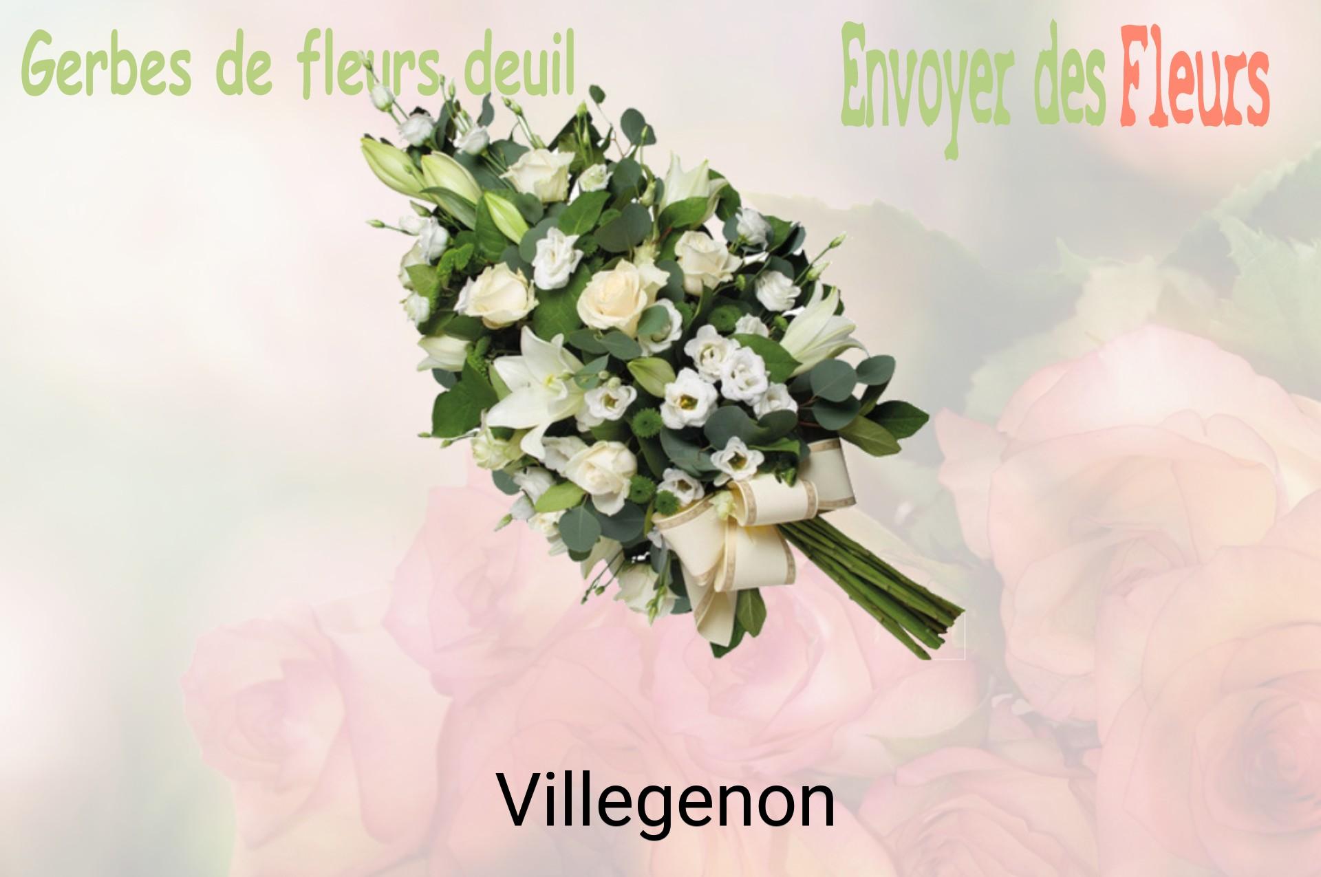 Gerbe de fleurs de deuil livrée à Villegenon